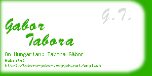 gabor tabora business card